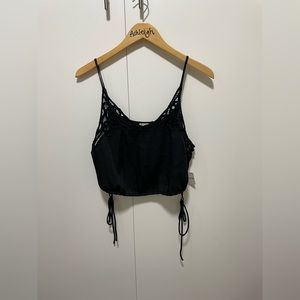 Brand New with Tags: Free People cropped black tank